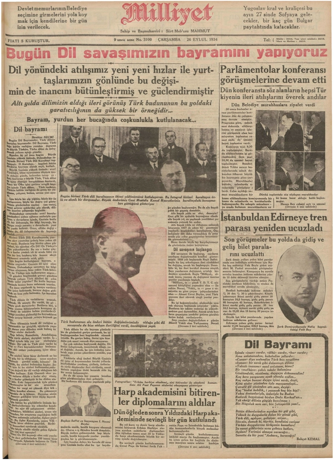 Milliyet - 26.9.1934