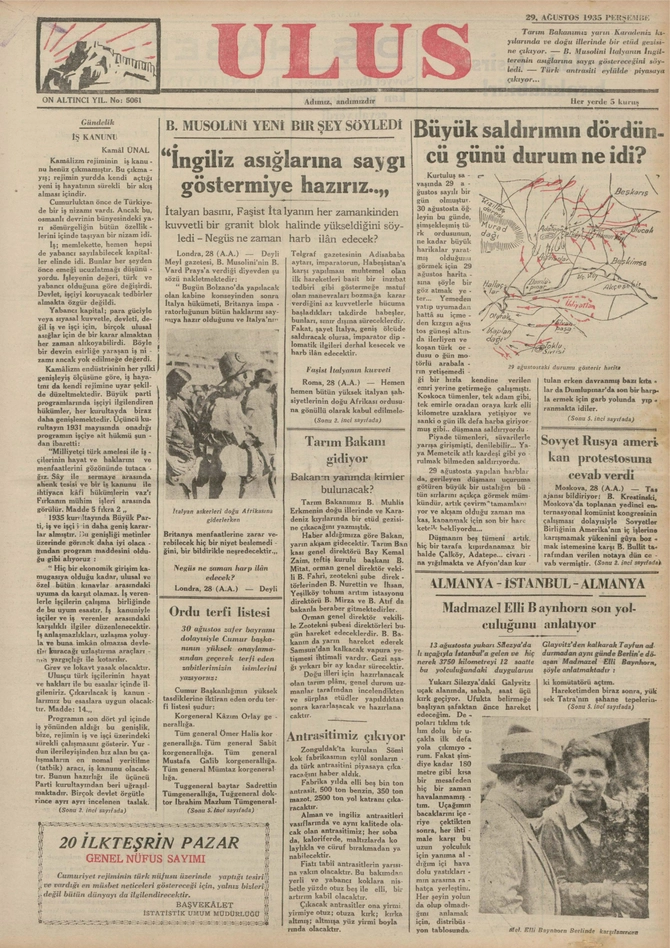 Ulus Gazetesi - 29.8.1935