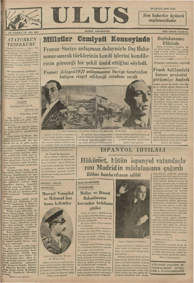 Ulus Gazetesi - 29.9.1936