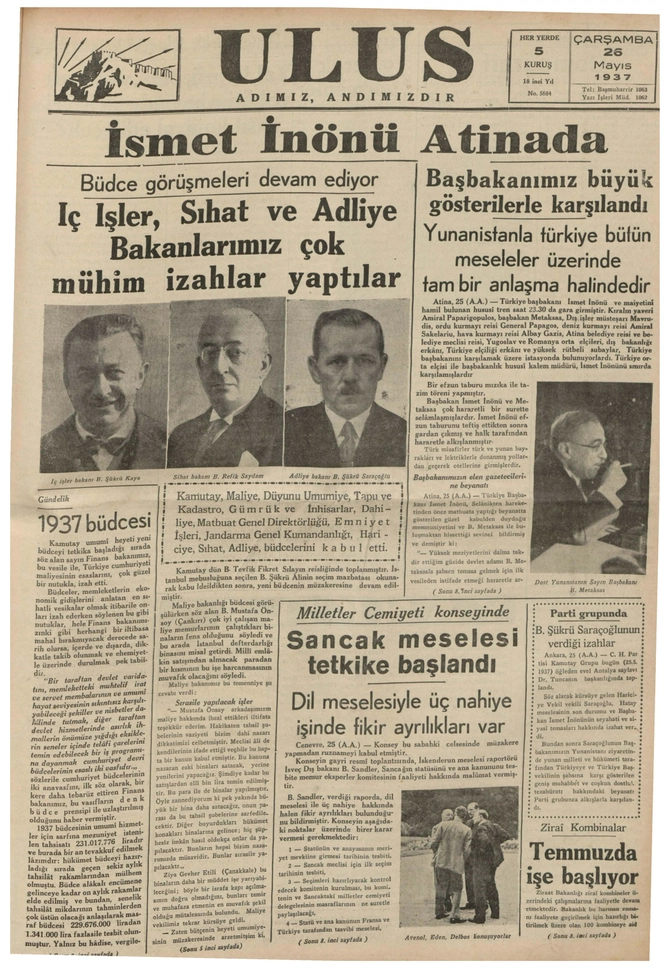 Ulus Gazetesi - 26.5.1937