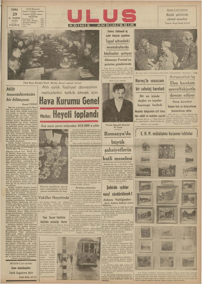 Ulus Gazetesi - 29.11.1940