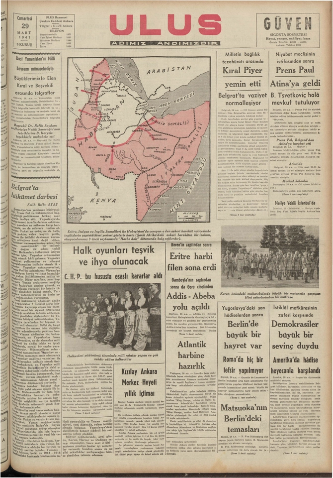 Ulus Gazetesi - 29.3.1941