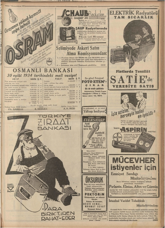 Cumhuriyet Gazetesi - 14.12.1934
