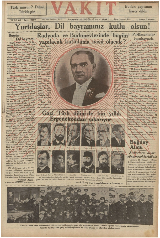 Vakit Gazetesi - 26.9.1934