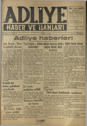 Adliye haber ve ilânları.