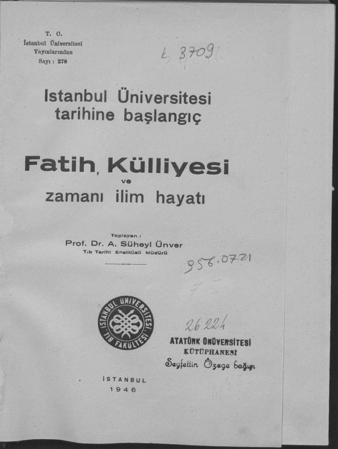 Fatih külliyesi ve zamanı ilim hayatı