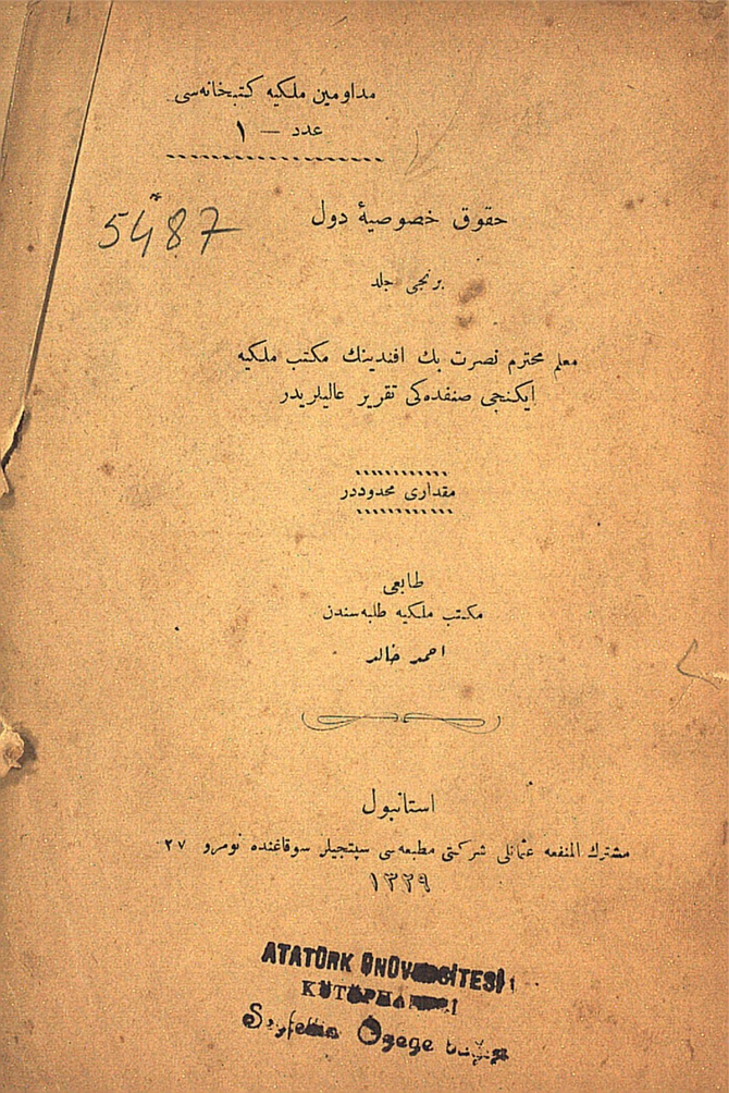 Hukuk-i Husûsiye-i Düvel