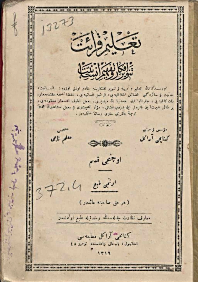 Talim-i Kıraat. Ulviyet-i Efkâr ve Kemâlât-ı İnsaniye
