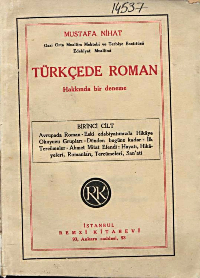 Türkçede Roman hakkında bir Deneme