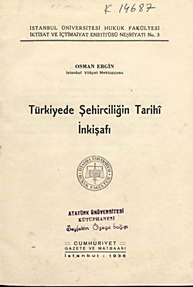 Türkiyede şehirciliğin Tarihi inkişaf