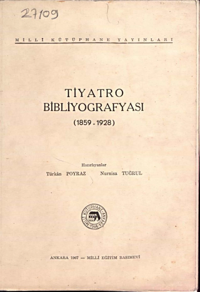 Tiyatro Bibliyoğrafyası 1859-1928