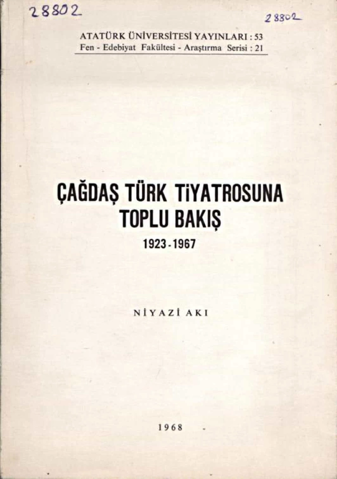 Çağdaş Türk Tiyatrosuna Toplu Bakış 1923-1967