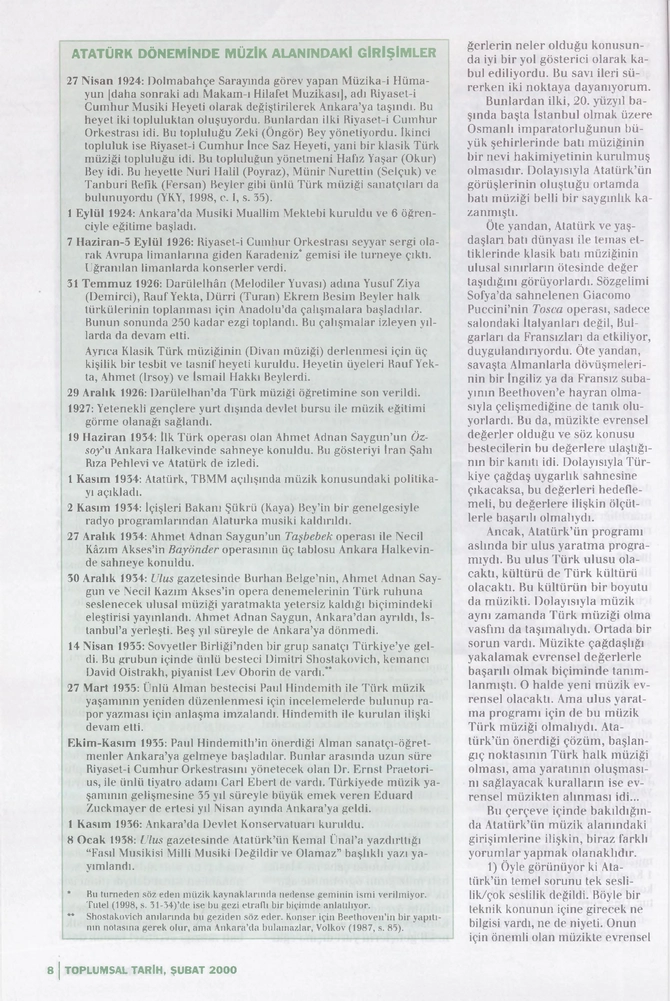 Toplumsal Tarih Dergisi - 1.2.2000