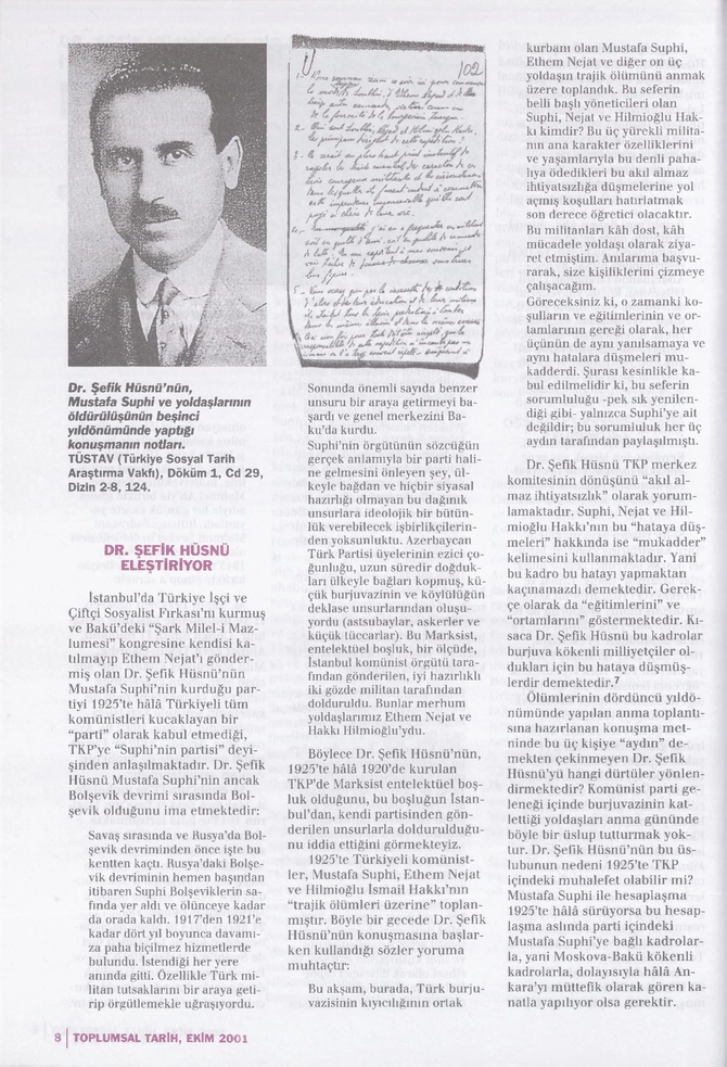 Toplumsal Tarih Dergisi - 1.10.2001