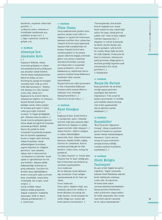 Toplumsal Tarih Dergisi - 1.6.2015