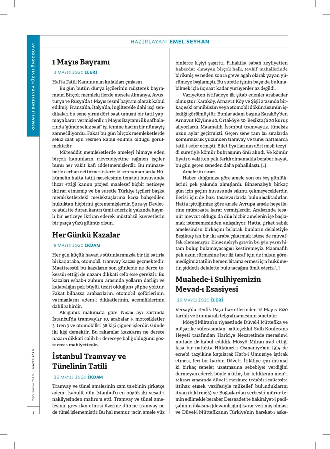 Toplumsal Tarih Dergisi - 1.5.2020