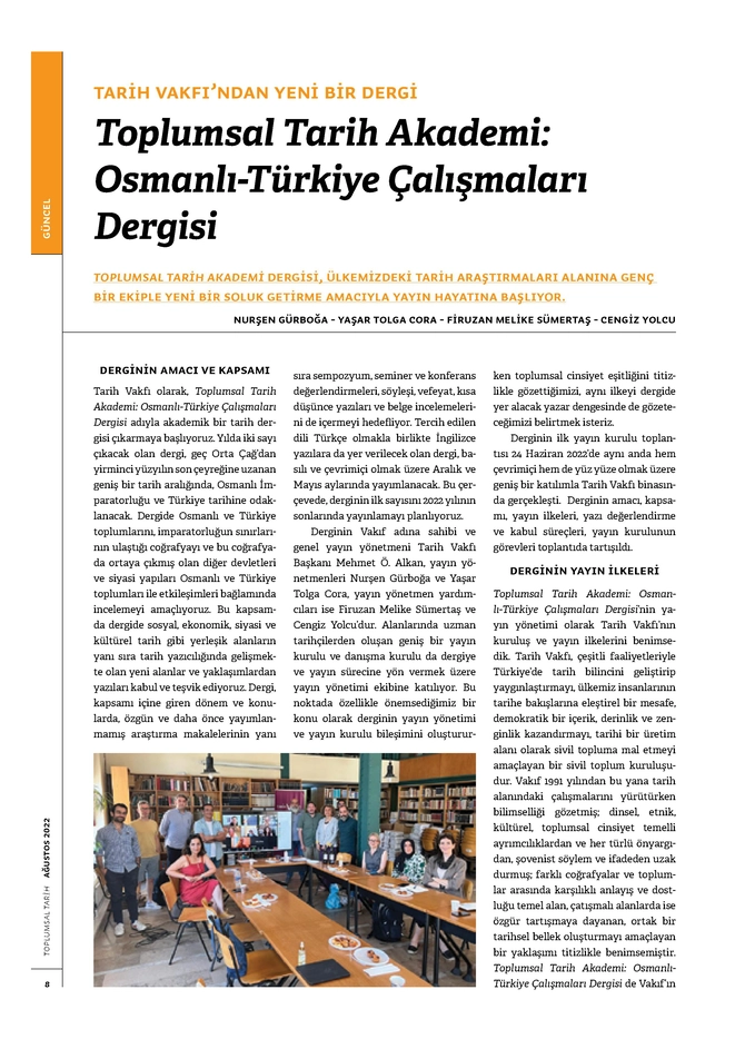 Toplumsal Tarih Dergisi - 1.8.2022