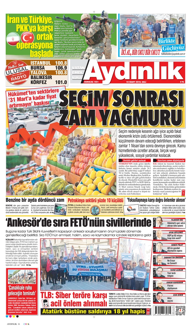 Aydınlık Gazetesi - 19.03.2019