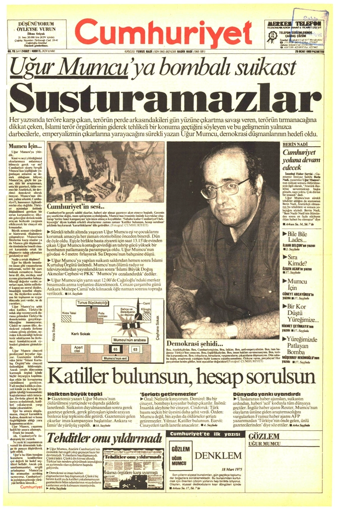 Cumhuriyet Gazetesi - 25.1.1993