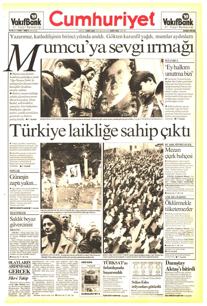 Cumhuriyet Gazetesi - 25.1.1994