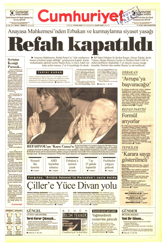Cumhuriyet Gazetesi - 17.1.1998