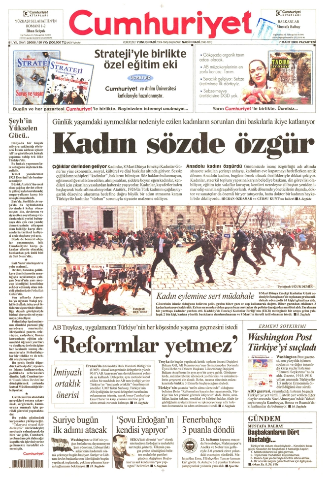 Cumhuriyet Gazetesi - 7.3.2005