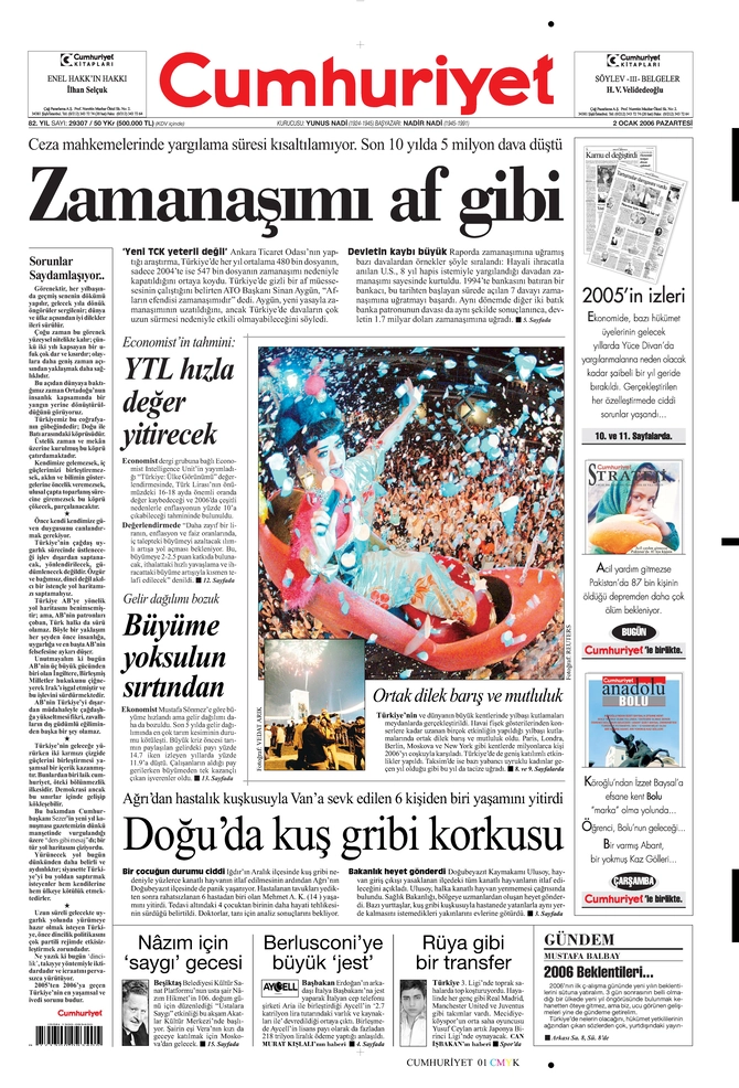 Cumhuriyet Gazetesi - 2.1.2006